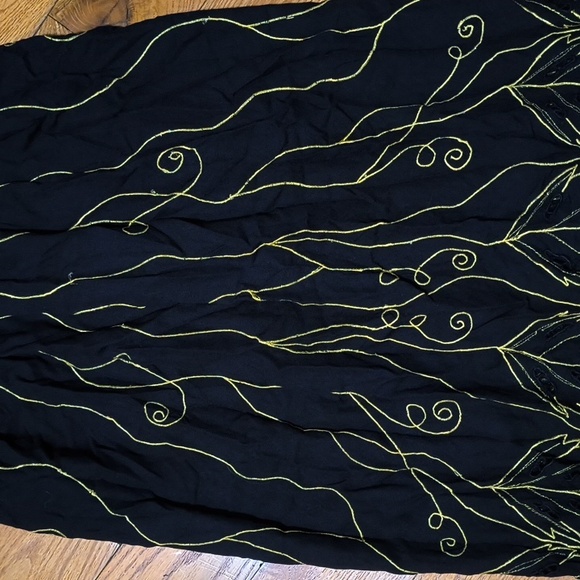 🧚♀️Whimsigoth Fairycore Black + Gold Skirt - Picture 3 of 14